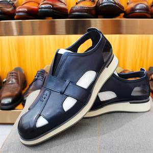 High-End Men's Fashionable Versatile Casual Dress <b>Shoes</b> Oxford Style Genuine Leather <b>Waterproof</b> Summer <b>Shoes</b> - Product Image 6