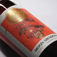 Etiqueta Personalizada para Botellas de Vino en 3D, Efecto Holograma, Papel Artístico, Embalaje de Bebidas, Etiqueta Industrial, Resistente al Aceite, Ecológica