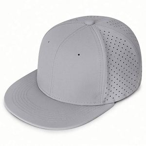 Gorra de Béisbol de Sarga de Algodón de 6 Paneles Sin Estructura, Gorra Snapback Lisa Ajustada con Orificio - Product Image 1