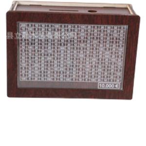 Hucha digital de madera cuadrada, caja de almacenamiento de monedas de madera maciza para niños de 5 a 7 años - Product Image 1