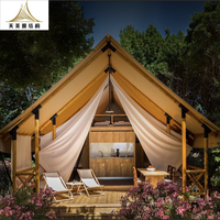 Tente de safari de luxe imperméable pour glamping en plein air, hôtel dans le désert, avec salle de bain, à vendre