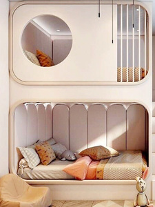 Litera para habitación infantil, moderna, minimalista, <span class=keywords><strong>de</strong></span> madera maciza, cama superior e inferior, personalización completa, litera <span class=keywords><strong>de</strong></span> princesa <span class=keywords><strong>de</strong></span> ancho igual. - Product Image 2