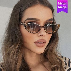 Lunettes de soleil pour femmes de la mode européenne et américaine Oeil de chat transfrontalier Demi-monture Internet Celebrity Inspired Style personnalisé - Product Image 3