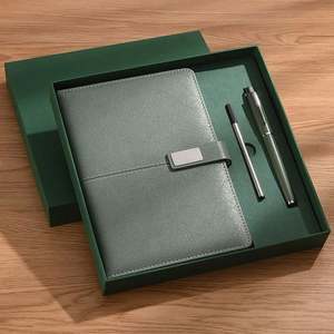 New Customized Promotional Business Bank Note Leatherette Journal Leather Diary Notebook and Pen <b>Gift</b> Corporate <b>Gifts</b> Set - Product Image 4