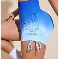 Vente en gros Short sans couture pour le levage des fesses avec teinture dégradée Short Yoga Gym Essentials avec logo personnalisé