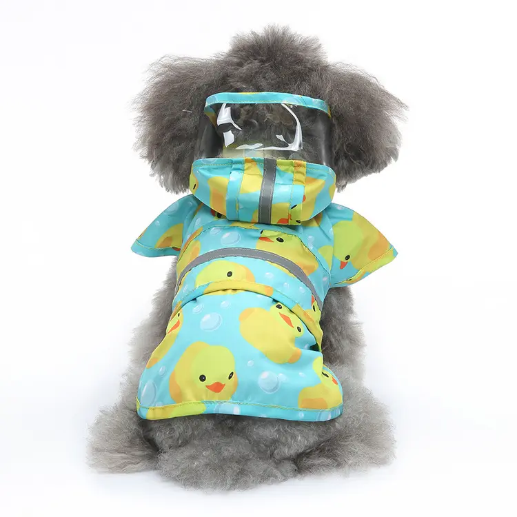 songshantoys custom Pet Clothes Big Dog Puppy Cute Cartoon Printed Dog Clothes Pet Four-Legged Raincoat
