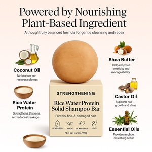 Set de Champú y Acondicionador Sólido de Proteína de Agua de Arroz |   Crecimiento del Cabello y Reparación de Daños |   Sin Sulfatos ni Parabenos |   OEM/ODM Venta al por Mayor - Product Image 2