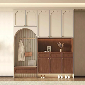 Armoire de chambre à coucher pliable en bois de style français avec <span class=keywords><strong>barre</strong></span> lumineuse LED, couleur et design personnalisés - Product Image 6