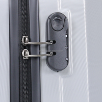 Ensemble de 3 valises légères de luxe en ABS avec roulettes pivotantes, design épuré, fermeture éclair, pour voyages aéroportuaires unisexe, direct usine