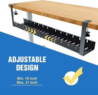 Panier de rangement pour câbles sous le bureau, sans perçage, en métal robuste, pour le bureau à domicile