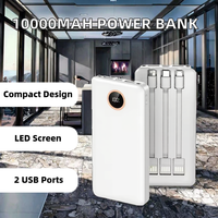 PORPIU prix d'usine Portable Power Bank 10000Mah double entrée USB type-c charge rapide pour iPhone personnalisé OEM