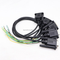 Cable Serie Rs232 DB9P Macho a Cable ABIERTO NEGRO