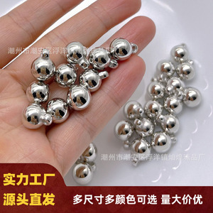 Silver Plated Round Loose Beads 10mm Hole For DIY Jewelry Making <b>Bracelet</b> Necklace Findings - Product Image 4