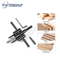 30-120/200/300mm TCT réglable cercle trou Cutter bois cloison sèche foret avec deux lames tranchantes réglables pour le travail du bois