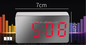 Nhỏ Led gương kỹ thuật số xe đồng hồ với nhiệt độ - Product Image 3