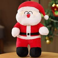 Peluche personnalisée Père Noël, jouet en peluche doux et debout, personnage mignon à grande barbe, pour commandes en gros