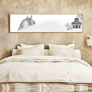 <span class=keywords><strong>Peinture</strong></span> murale tête <span class=keywords><strong>de</strong></span> <span class=keywords><strong>cheval</strong></span>, décoration nordique <span class=keywords><strong>de</strong></span> chevet, <span class=keywords><strong>moderne</strong></span> minimaliste, Version horizontale, <span class=keywords><strong>peinture</strong></span> murale, paysage d'ambiance - Product Image 2