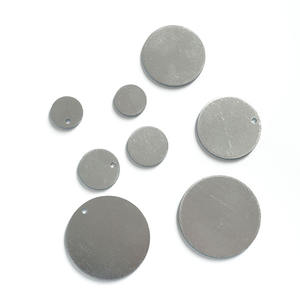 Métal personnalisé estampage blanc coloré placage petits pendentifs étiquette ronde aluminium laiton acier inoxydable estampage ébauches - Product Image 2