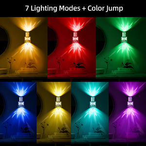 Luz Nocturna LED que Cambia de Color, Enchufable, Paquete de 2, Diseño de Burbujas, Luz Nocturna Regulable, Encendido/Apagado Automático, Lámpara con Sensor del Anochecer al Amanecer - Product Image 6