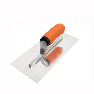 Truelle à plâtre en acier inoxydable, lame plate, poignée ergonomique en TPR, texture antidérapante, outils de bricolage pour le plâtrage et la finition - Product Image 4