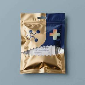 Golden Custom Printed Heat Seal Plastic Foil Three Side Seal Pouches for <b>Whey</b> <b>Protein</b> <b>Powder</b> Airtight High Quality Packaging - Product Image 2