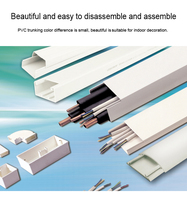LESSO Protect - Goulotte de câblage électrique intérieure en PVC, carrée, blanche, en plastique, résistante, pour câbles, 25 mm