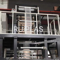 Machine de soufflage entièrement automatique de film plastique PLA soluble dans l'eau biodégradable HDPE LDPE Machine d'extrusion de film soufflé à vendre