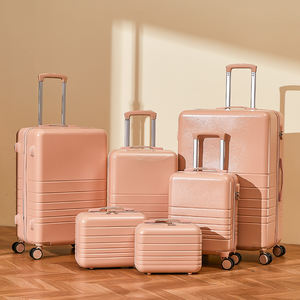 حقائب سفر مخصصة أزرق سماء طقم من 6 قطع حقائب السفر حقائب خارجية ABS مع حقيبة بعجلات دوارة - Product Image 3