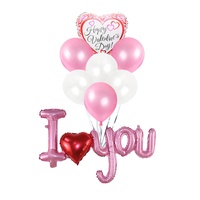 Kits de ballons confettis en Latex pour la saint-valentin, I love You, pour la décoration de fête d'anniversaire et de mariage, 2023