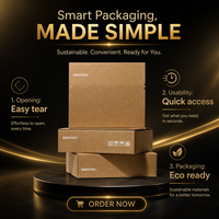 Boîte d'emballage en carton kraft personnalisée, boîte pliante pour l'expédition, carton pour produits de beauté