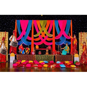 Estatuas de Fibra de Vidrio con Temática Cultural Punjabi, Último Modelo para Escenarios de Mehndi, Ligeras, Tamaño Personalizado, Decoración - Product Image 1