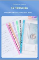 Pochette en plastique PP transparent JSF SM3015 avec fermeture à bouton-pression, dossier étanche pour documents format Lettre, fournitures scolaires et de bureau