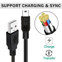 Câble de charge et de données USB 2.0 long, USB 2.0 Type A vers Mini USB Mini-B 5 broches