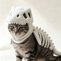 Meilleures ventes transfrontalières : Casque de jouet en peluche en fibre de polyester, ultra-réaliste, de qualité supérieure, en forme de crâne de squelette d'animal de compagnie, fabriqué en Chine