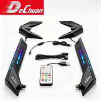 Panneau latéral en métal Mecha avec éclairage RGB robuste, réglable et détachable pour configuration de bureau de jeu PC