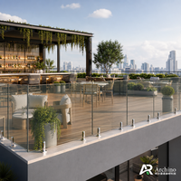 Balustrade moderne en verre trempé de sécurité, garde-corps en acier inoxydable pour terrasses, escaliers, jardins, villas, projets commerciaux et résidentiels (vente en gros)