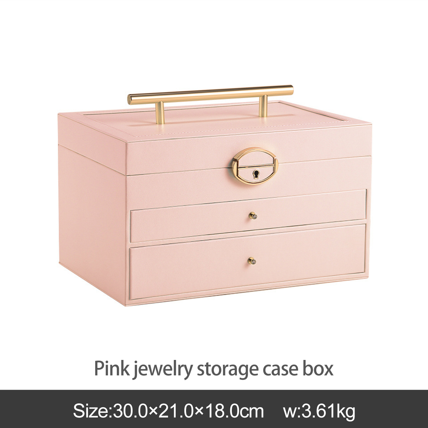 Pink jewelry storage case box