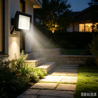 Projecteur LED extérieur OUTLUX E026 en aluminium, étanche IP65, 100W AC, haute luminosité, certifié CE CB UKCA LVD EMC