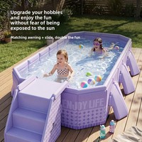 YK2026-9 Faltbarer Rechteckiger Aufblasbarer Schwimmpool für Babys und Kinder Umweltfreundliches PVC-Material Individuelle Farbe für den Außenbereich