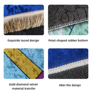 Tapis de prière interactif en polyester brodé pour cadeau islamique Ramadan pour petits enfants musulmans - Product Image 6