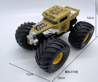 Voiture à grandes roues personnalisable 1:24, en alliage, avec glissière métallique, véhicule tout-terrain, mini-voiture miniature, camion monstre, jouet pour cadeau