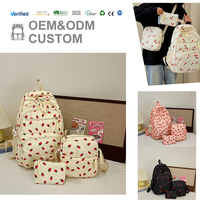 Ensemble de 3 sacs à dos tendance en nylon pour adolescents, sacs à dos décontractés pour ordinateur portable, grande capacité, pour étudiants universitaires, vente en gros