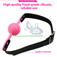 Jouet sexuel en silicone souple, BDSM, bouchon de bondage, boule, bâillon à bouche ouverte