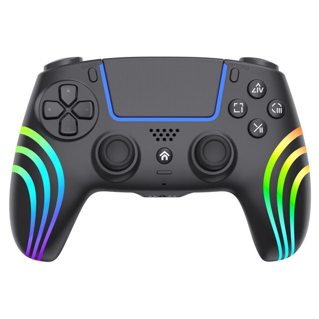 Rechargeable Wireless Game Controller with Hall Joystick Colorful RGB Light Vibration Turbo Burst Six-Axis for Switch PS5 Gaming