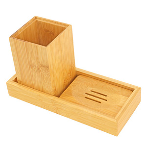 Venta al por mayor de fábrica: Sets creativos de bambú para baño y artículos de aseo, tazas de gran capacidad, sets de jabón y jabón de manos (pagado) - Product Image 1