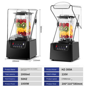 Çok fonksiyonlu ticari buz kırıcı elektrikli mikser taze meyve yüksek hız su karıştırıcı - Product Image 2