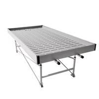 Kit de tables hydroponiques à flux et reflux en ABS pour serre compacte, avec systèmes de culture hydroponique à eaux fortes et de drainage