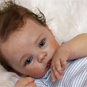 Neue 18 Zoll 46 cm Weiche Reborn-Puppe, Vollständig Weicher Stoffkörper, Vinyl-Simulations-Babyspielzeug, Reborn-Puppe - Product Image 2