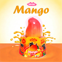 Bubuk Es Krim Rasa Mangga PoPI CAT Grosir, Camilan Makanan Cina Desain 3D 75g Kemasan, Penyimpanan Beku, Tren Terbaru