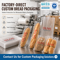 Sac à pain micro-perforé pour boulangerie, en PE, alimentaire, anti-humidité, pour une conservation optimale, personnalisable